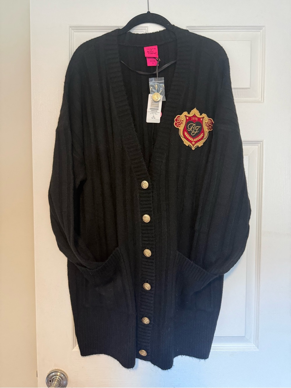 torrid x Betsy Johnson Vegan Cashmere Tunic Cardigan